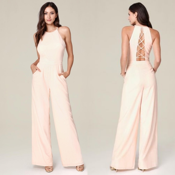 lace up back jumpsuit